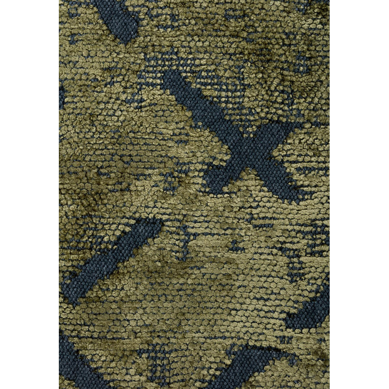 Rapture Abstract Area Rug in Green, Rectangle 9' x 12'