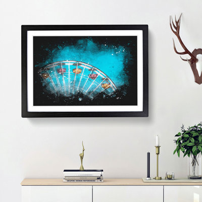 Santa Monica Pier Ferris Wheel - Picture Frame Graphic Art