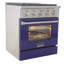 KUCHT Professional 30 po 4,2 pieds cubes Cuisinière à gaz propane avec brûleurs scellés et four à convection en acier inoxydable avec porte bleue-94094668-50147959