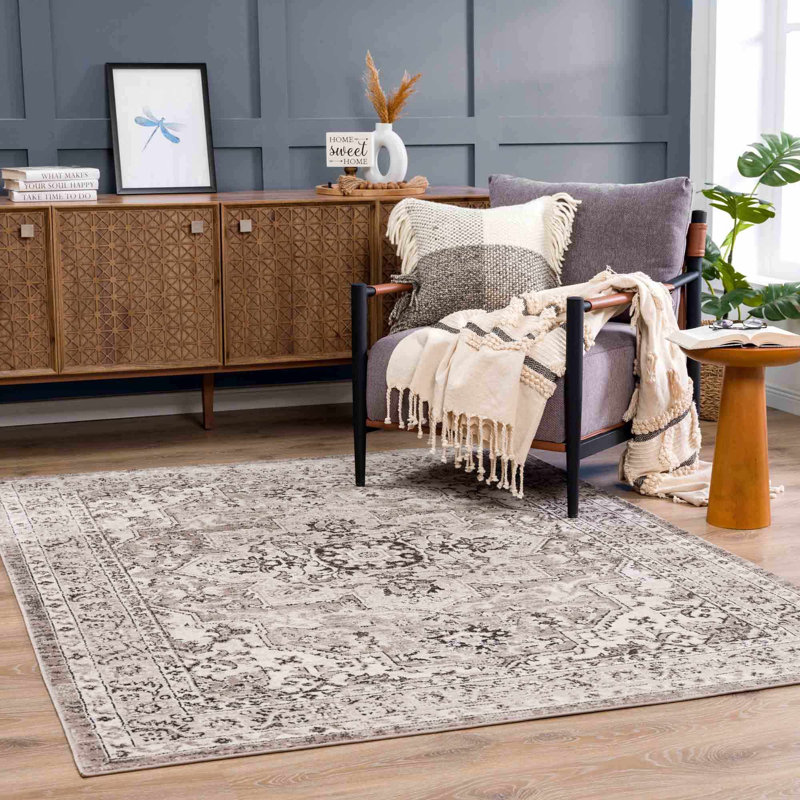 Tapis beige / brun Jascha, Rectangle 6 pi 7 po x 9 pi