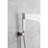 Wall Mounted Shower In Brushed Nickel With Dual Waterfall & Rain Showering Experience For Luxury Bathroom