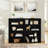 Cd Media Storage Cabinet, 8 - Layer Adjustable Shelves, Photo Frames, Multifunctional, Home Decor, , Waterproof Treatment Double Bookcase, Detachable, 4 Bookcases, Long Lasting-120652838