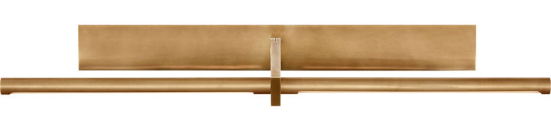 Axis Pivoting Library Light, 3" H x 31.5" W x 13.25" D, Antique-Burnished Brass