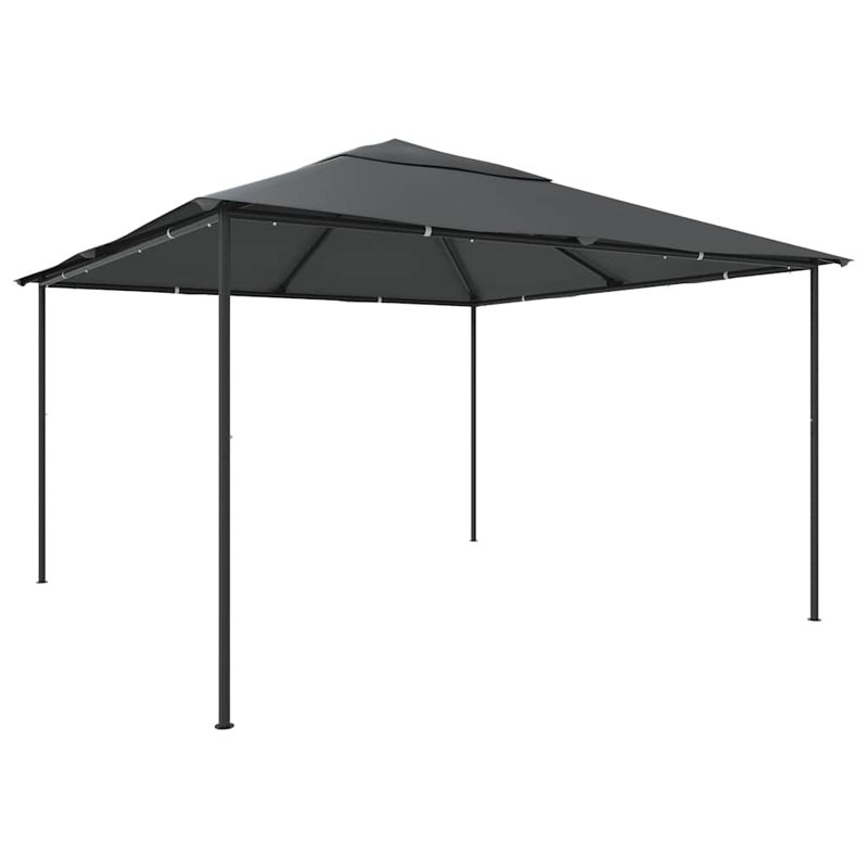 Auvent d'extérieur carré en acier anthracite Gazebo