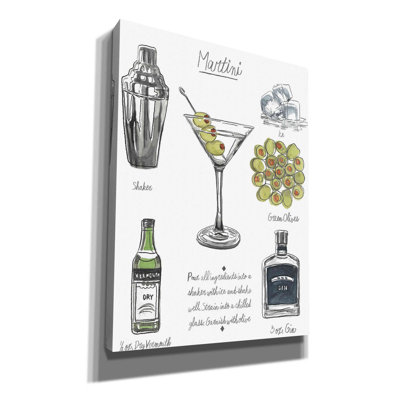 «Classic Cocktail-Martini» par Naomi McCavitt, art mural sur toile