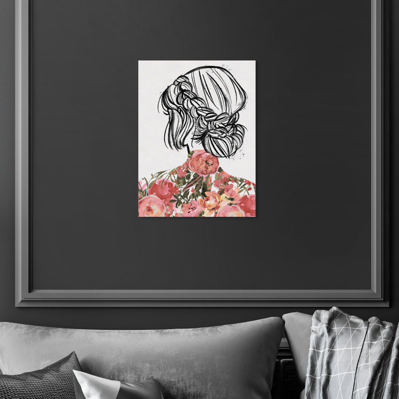 Portraits de printemps - peinture sur toile, Toile tendue, H 15 po x l 10 po