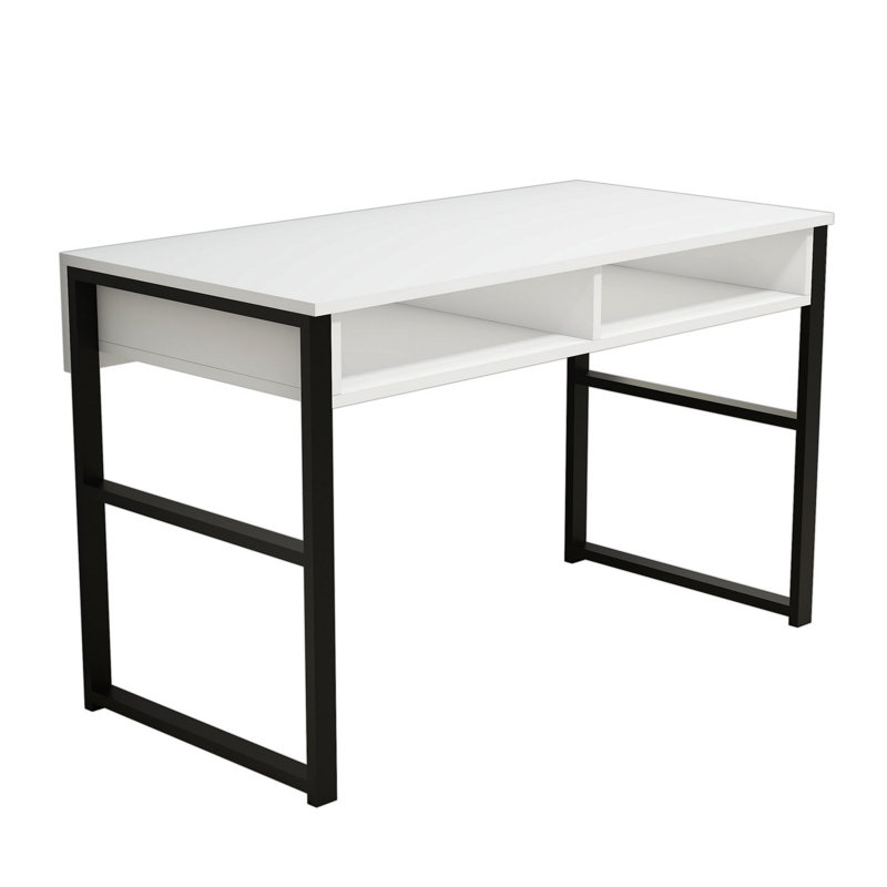 Estrella Metal Base Writing Desk, White