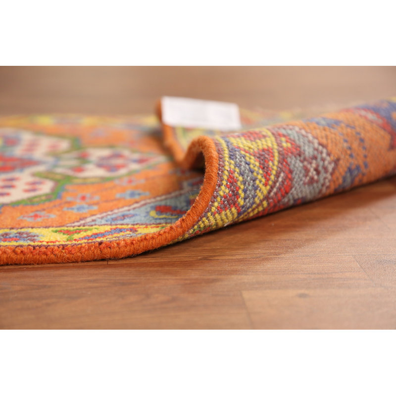Orange Traditional Indian Runner Rug 3x10
