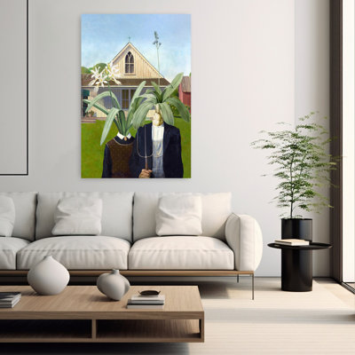 Contemporary Art Classic Gothic Modern Nature Plant Art by Marja Van Den - Wrapped Canvas Print
