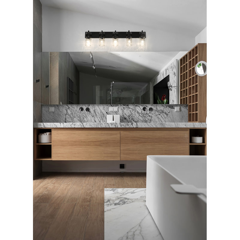 Éclairage pour meuble-lavabo Aultman, Noir mat