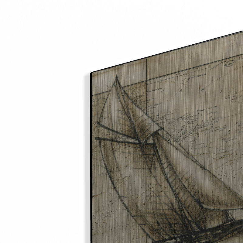 «Tradewinds II» par Ethan Harper, art mural en métal, H 16 po x l 12 po