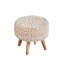 Natural Boucle Handwoven Foot Stool