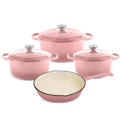 7 Pieces Cast Iron Enameled Cookware Set