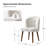 Davia Mid-Century Modern 19"H Upholstered Dining Chair with Solid Wood Leg-936040979-936040980