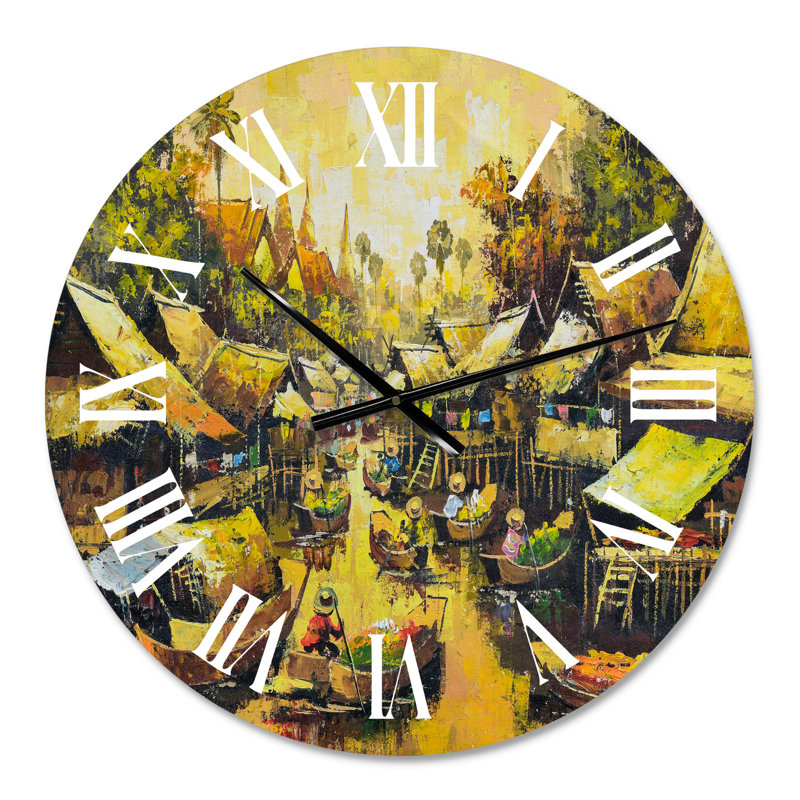 Vintage Waterside Life II - Horloge murale traditionnelle, Moyen