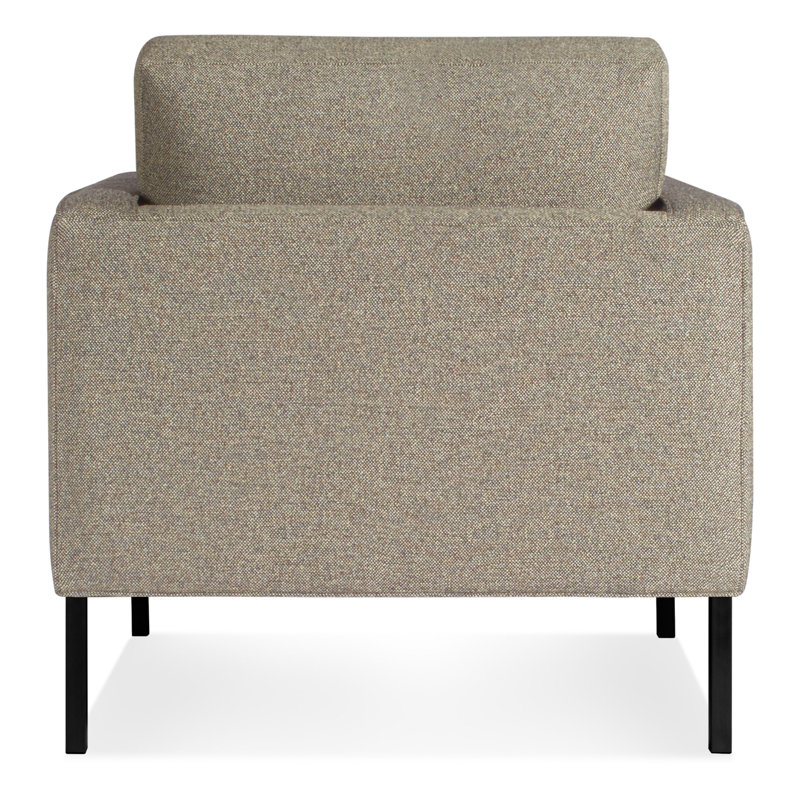 Paramount Tufted Armchair, Black, Otter Velvet Polyester Blend