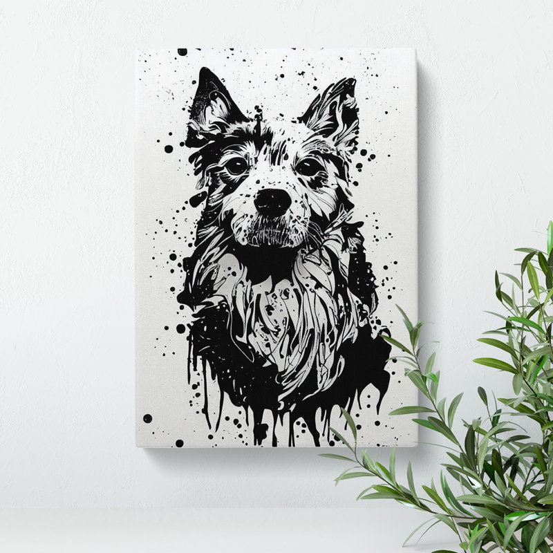 XC1022-1833X Dog Graffiti No.2 - Wrapped Canvas Print, 60cm H x 40cm W x 3cm D