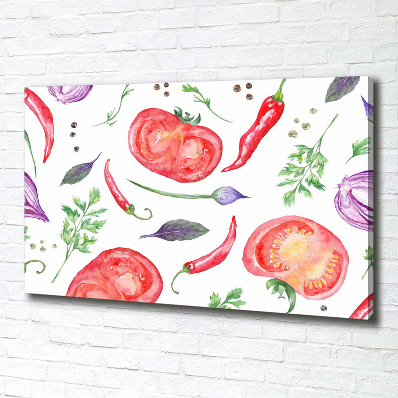 Tomato And Spices - Wrapped Canvas Print