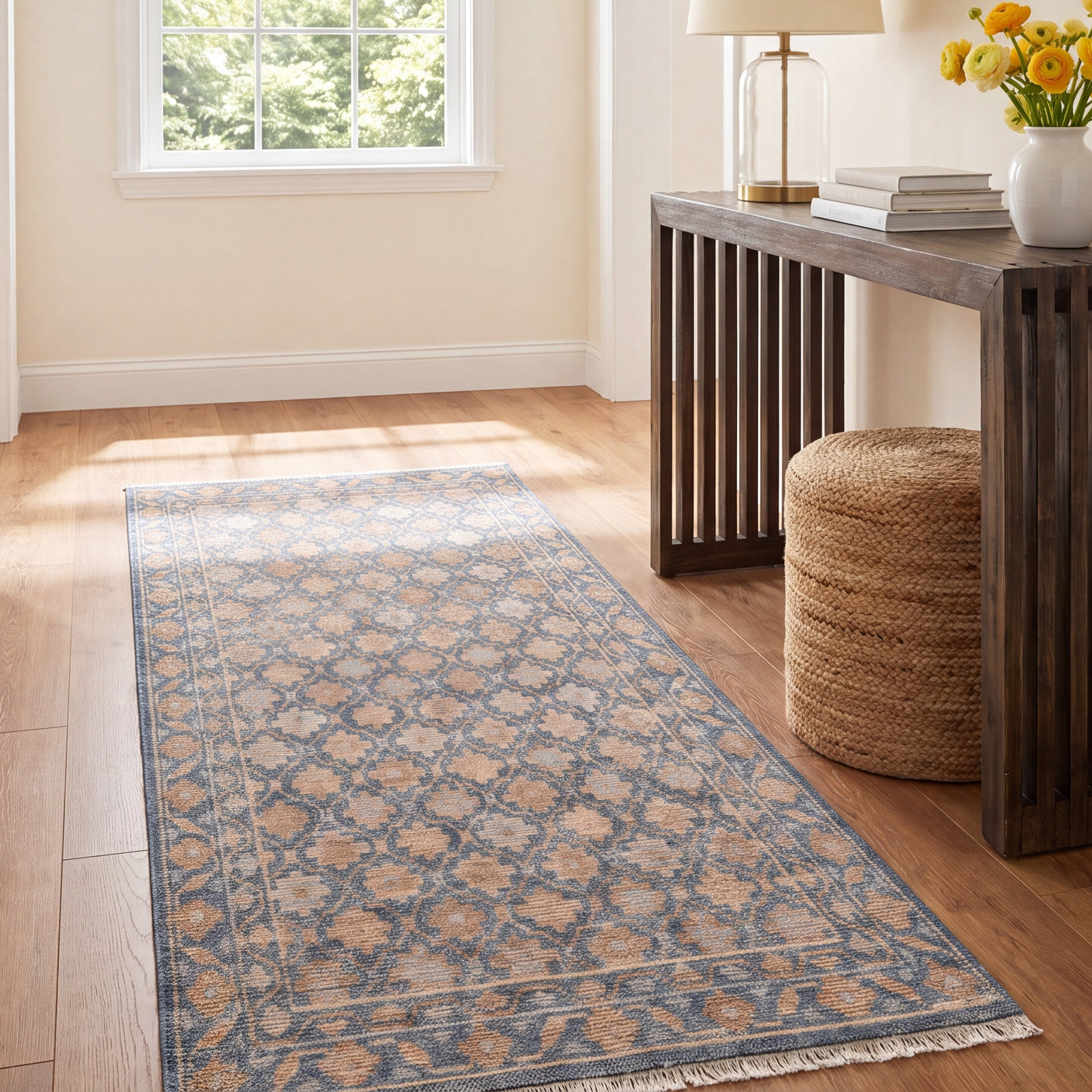 Zohra Hand Knotted Wool Indoor Rug, Runner 2'6" x 8'
