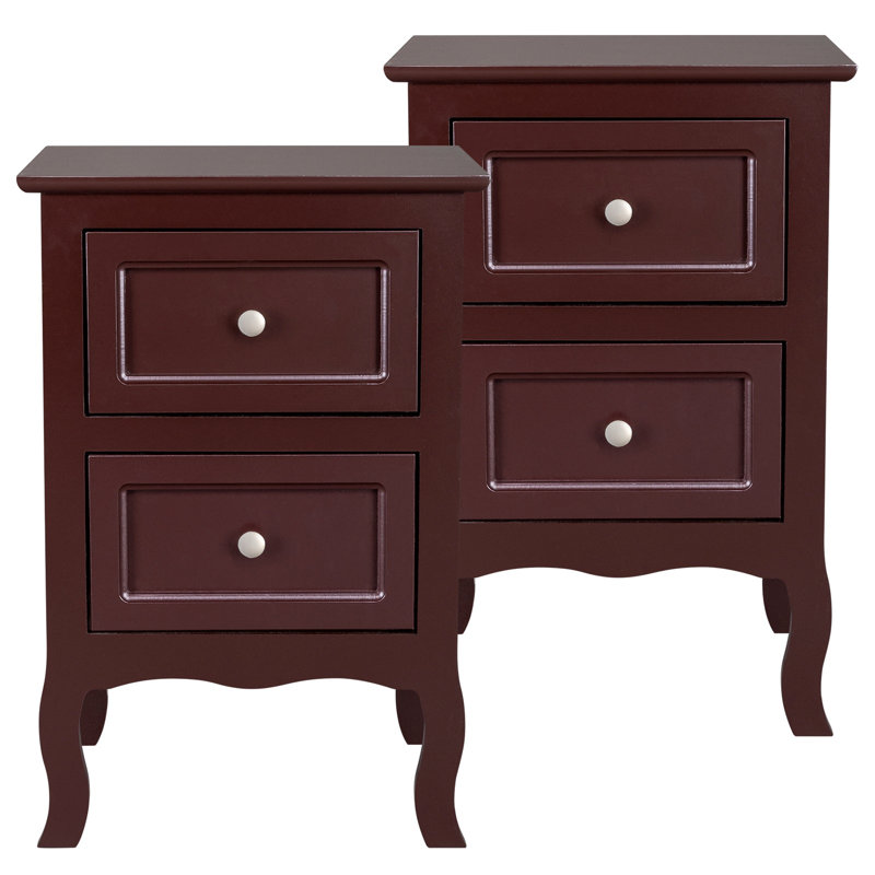 Sabina 39.9cm W Manufactured Wood Bedside Table, Brown