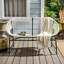 Canapé d'extérieur en osier Condessa, unité simple, rotin PE blanc et structure en fer pour patio-239311642