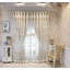 2 panneaux de rideaux européens de luxe pour chambre à coucher avec œillets isolants et isolants thermiques à double œillets pour salon et rideau occultant en dentelle à double couche en tulle transparent (beige, 54 po x 84 po)-1697230435