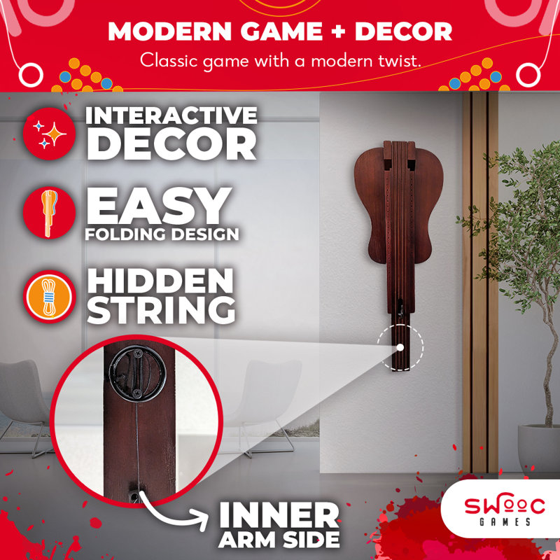 Hook And Ring Game - Wall Mounted Guitar Design