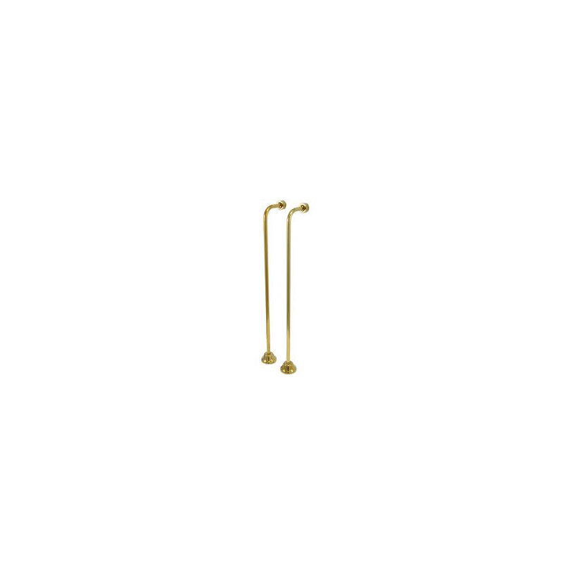Vintage Single Offset Bath Supply, Polished Brass