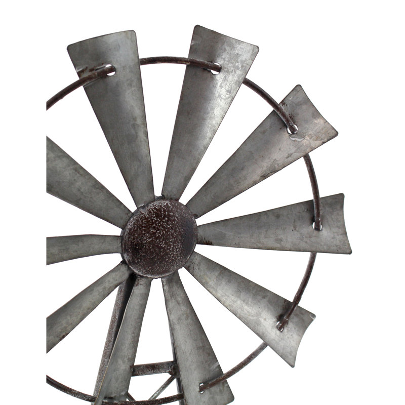 2 Piece Nitu Windmill Sculpture Set