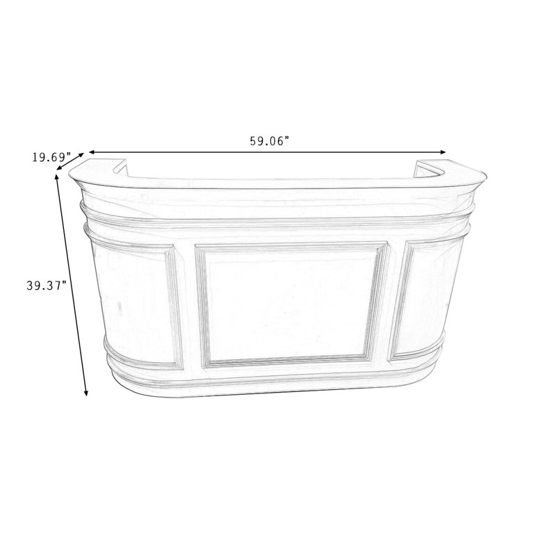 Bureau de réception rectangulaire Modern, 59.06