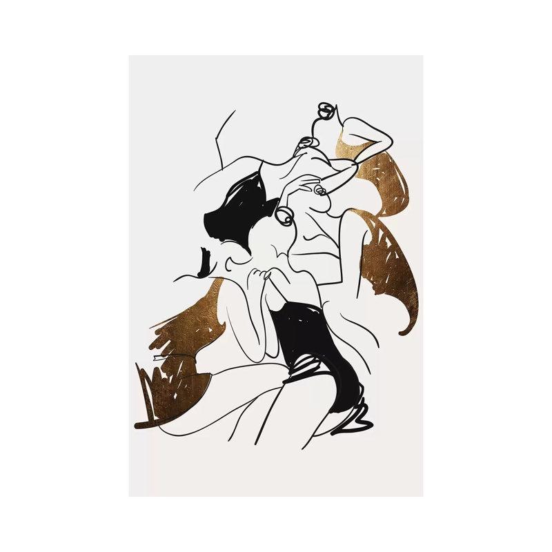 Ballerinas by Kubistika - Wrapped Canvas Print, 101.6cm H x 66.04cm W x 1.91cm D