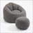 High-Pressure Foam Bean Bag Chair with Padded Footrest for Ultimate Comfort and Relaxation, Perfect for Adults in Any Room-1209582967