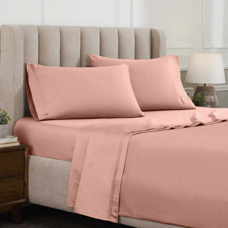 Certified Egyptian Cotton Deep Pocket Solid Luxury 1500 Thread Count Sheet Set, Queen Sheet Set, Mocha
