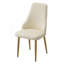 Chaise de salle à manger avec pieds en métal et cuir blanc (2 pièces)