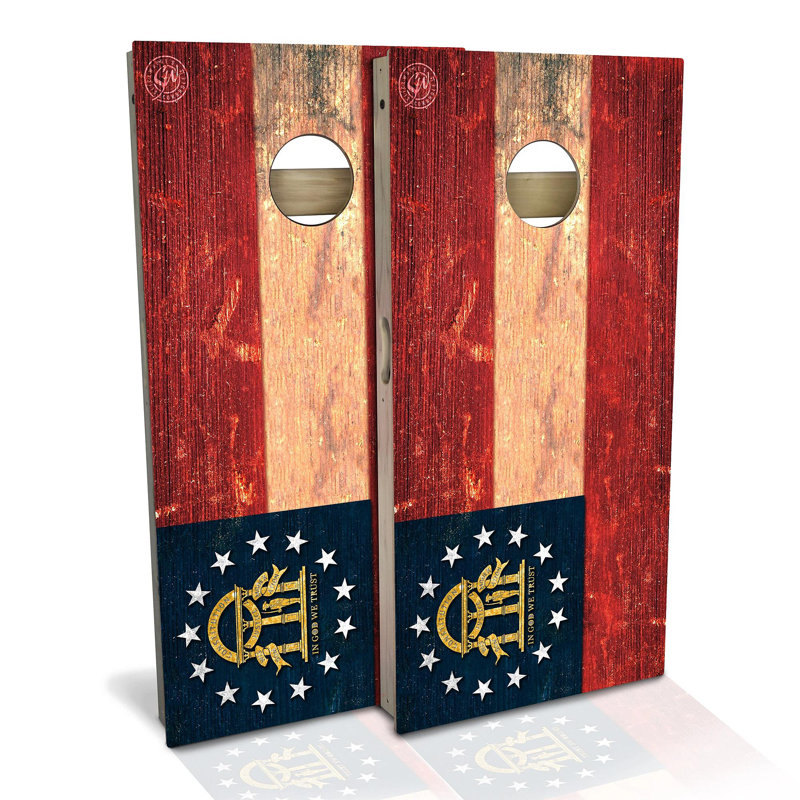 Ensemble de 2 panneaux de cornhole 2 'x 4' avec étui et lumières, Géorgie