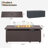 21" H X 51" W Metal Propane Outdoor Fire Pit Table With Cover-49716715