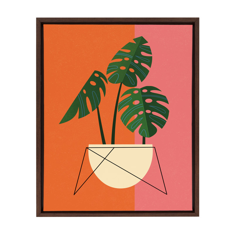 «Monstera» par Amber Leaders, reproduction d'art sur toile encadrée