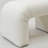 28'' Wide Modern Rectangle Large Boucle Upholstered Standard Arched Ottoman