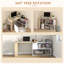 HOMCOM L Shaped Desk with Bookshelf-1263105933