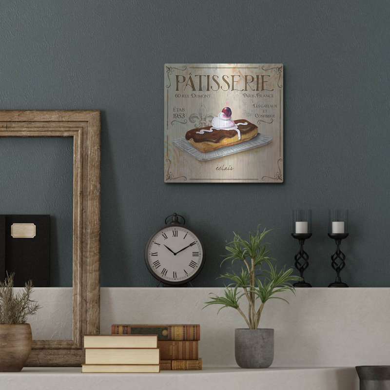  «Patisseries 3» par Fiona Stokes-Gilbert, art mural en métal, 12 po x 12 po, H 12 po x l 12 po