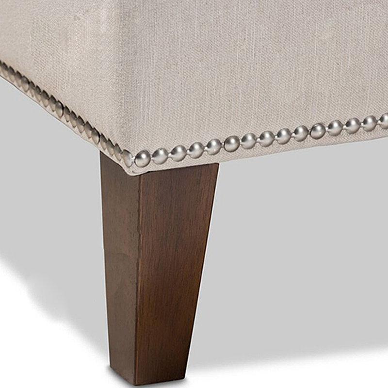 Élégante chaise en bois massif, Blanc cassé