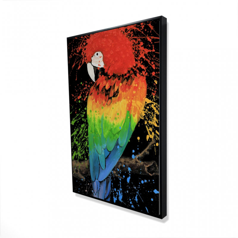 Impression de perroquet arc-en-ciel sur toile