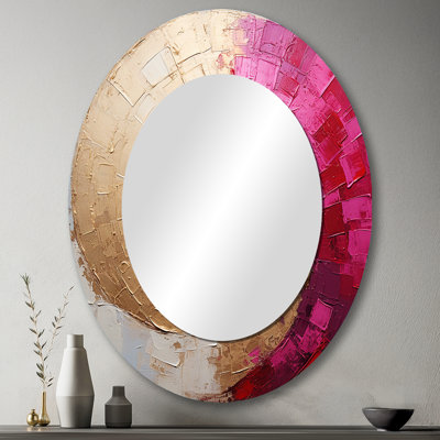 Miroir mural beige minimaliste en spirale Poteries I - Beige
