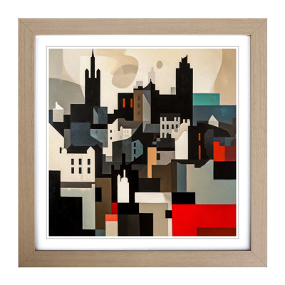 City Of Edinburgh Suprematism - Framed Print