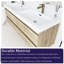 Meuble-lavabo double 60 po avec plateau en résine Princeton-1511785998