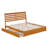 Lamareon Solid Wood Platform Bed with Footboard & Roll Out Trundle Bed-245492667-226224414