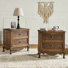 Hippe 61cm W Transitional 2 - Drawer Bedside Table with Wood Legs Set of 2