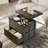 Wynny Farmhourse Wood Square Coffee Table, Lift Top Coffee Table with 4-in-1 Storage-1447768082
