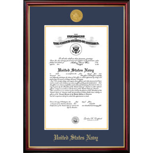 Navy Certificate Petite Picture Frame
