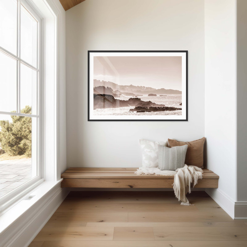 Moody Cliffs Print by Carly Tabak, 25" W x 18" H, Black Wood